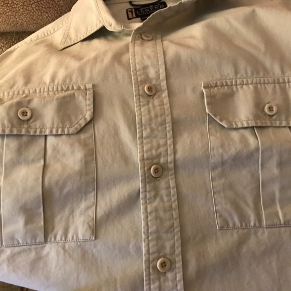 Vintage Men's Eddie Bauer Legend Elkhorn Shirt, Khaki, Long Sleeve, Size M/L - Picture 8 of 8